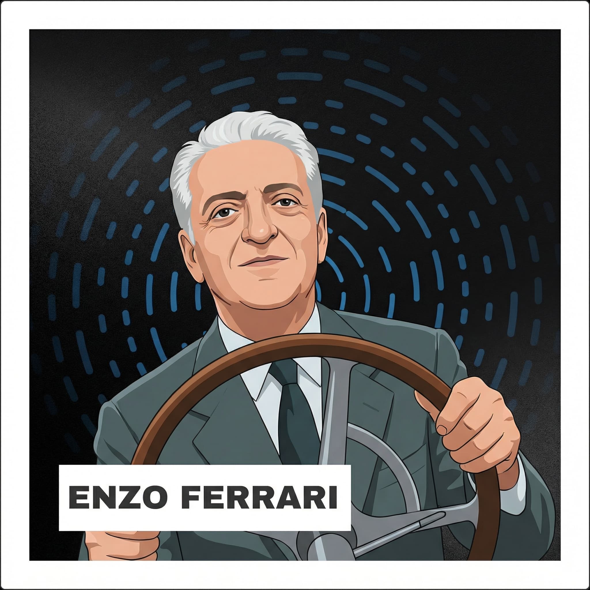 Portrait of Enzo Ferrari
